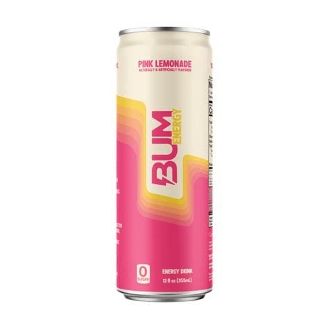 BUM ENERGY PINK LEMONADE CN 12OZ