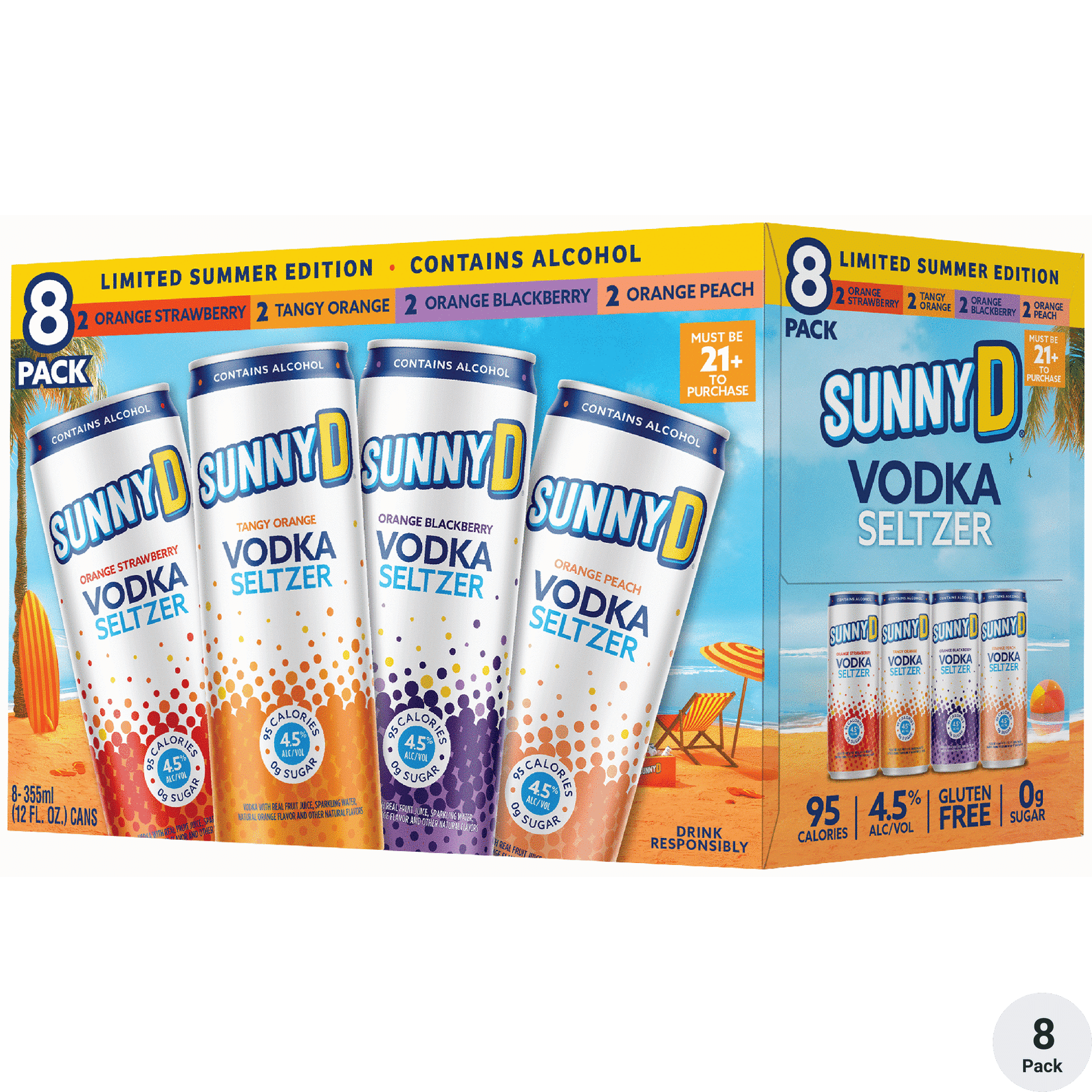 SUNNY D SUMMER VARIETY CN 12OZ 8PK