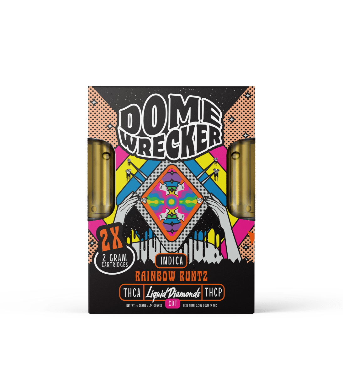 Domewrecker 2X2G Cartridges Rainbow Runtz