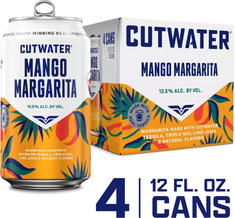 CUTWATER MANGO MARG CN 12OZ 4PK