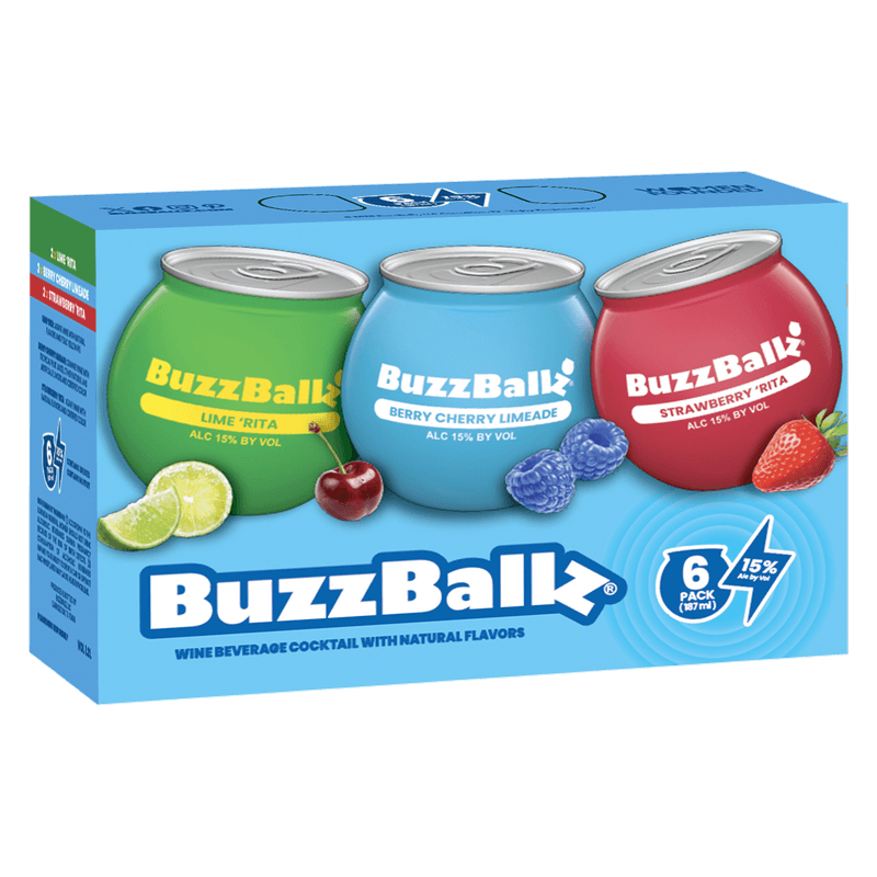 BUZZBALLZ FRUIT VARIETY 187ML 6PK