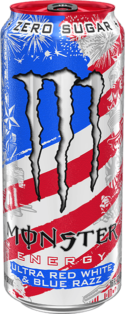 MONSTER RED WHITE BLUE ZERO  CN 16OZ