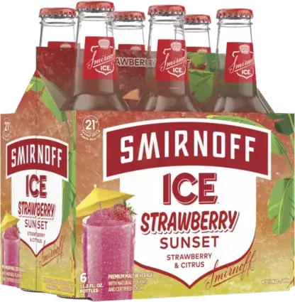 SMIRNOFF STRAWBERRY SUNSET BTL 11.2OZ 6PK