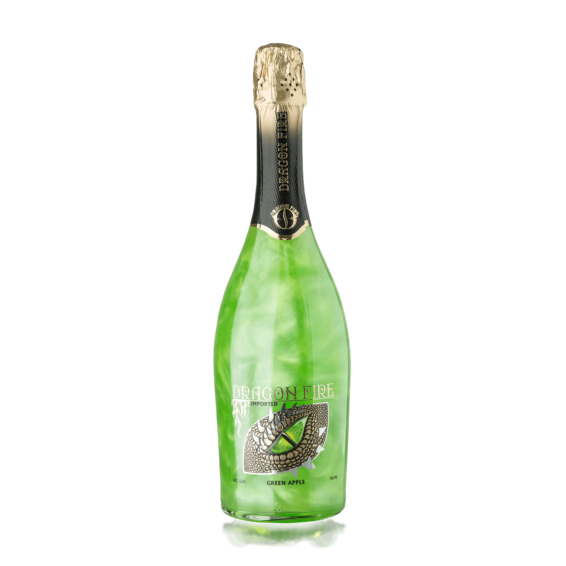 Dragon Fire Green Apple 750ML