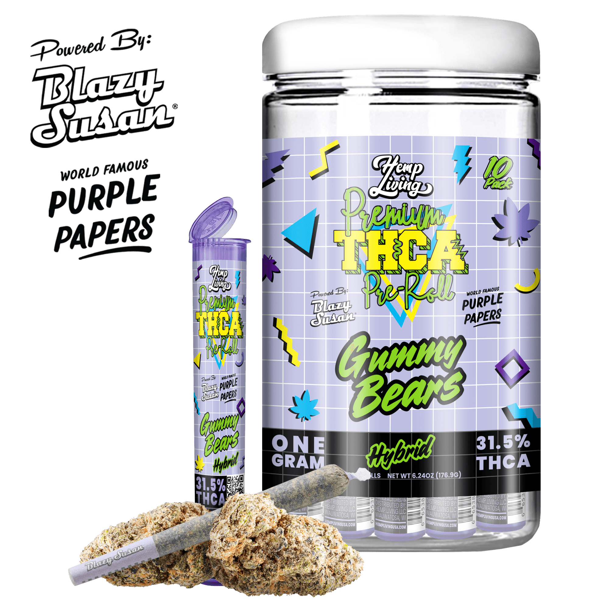 Hemp Living Premium Gummy Bears PREROLL 1G