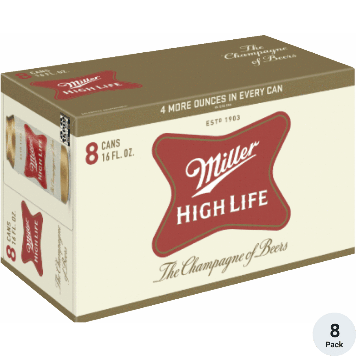 MILLER HIGH LIFE CN 16OZ 8PK