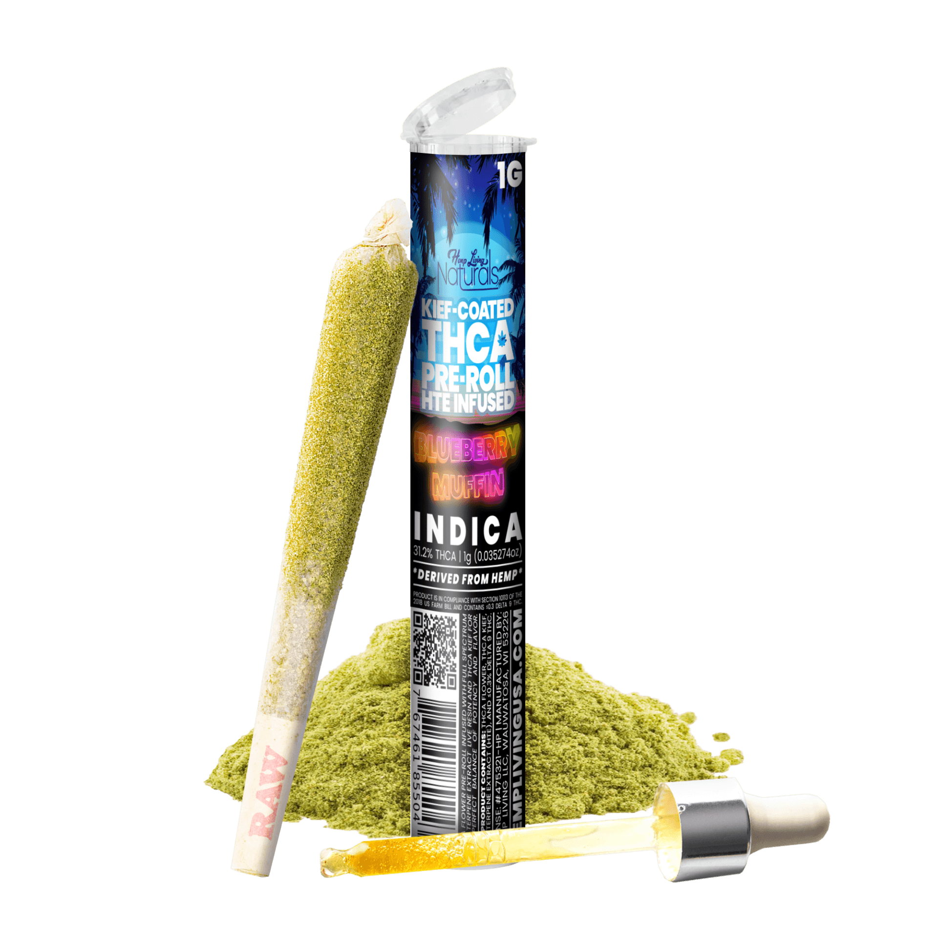 Hemp Living Naturals Blueberry Muffin Pre-roll 1G