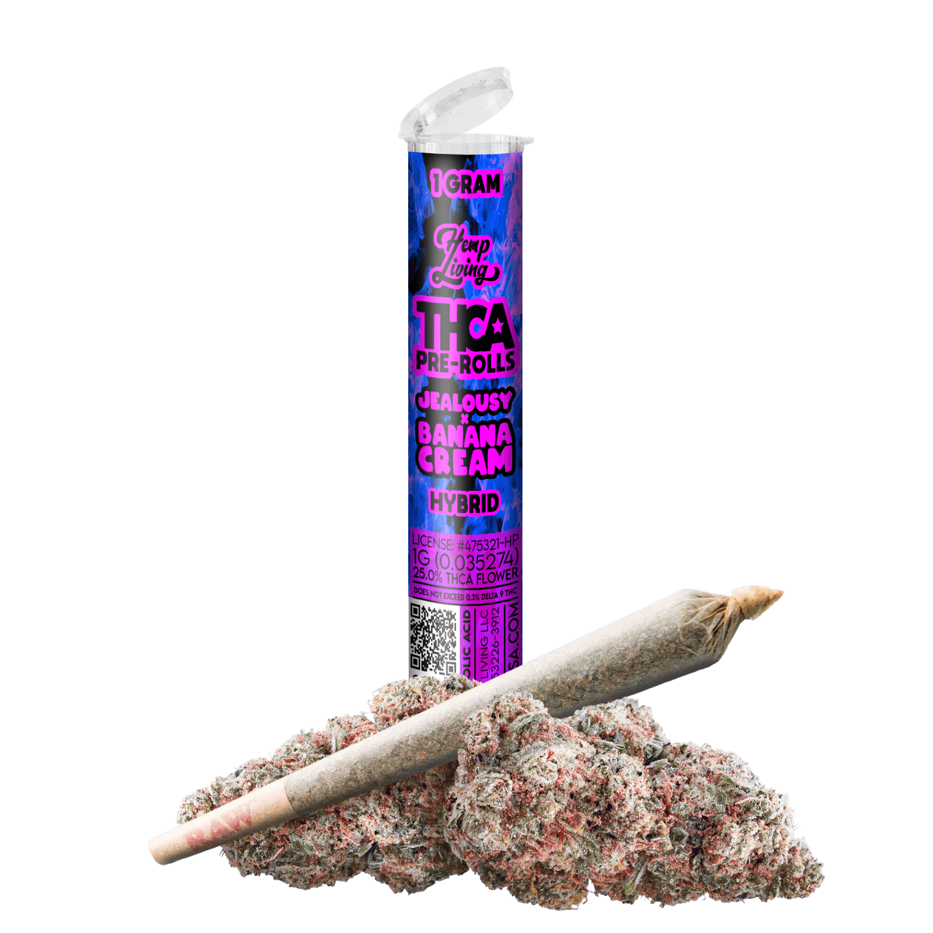 Hemp Living Jealousy X Banana Cream Pre-roll 1G