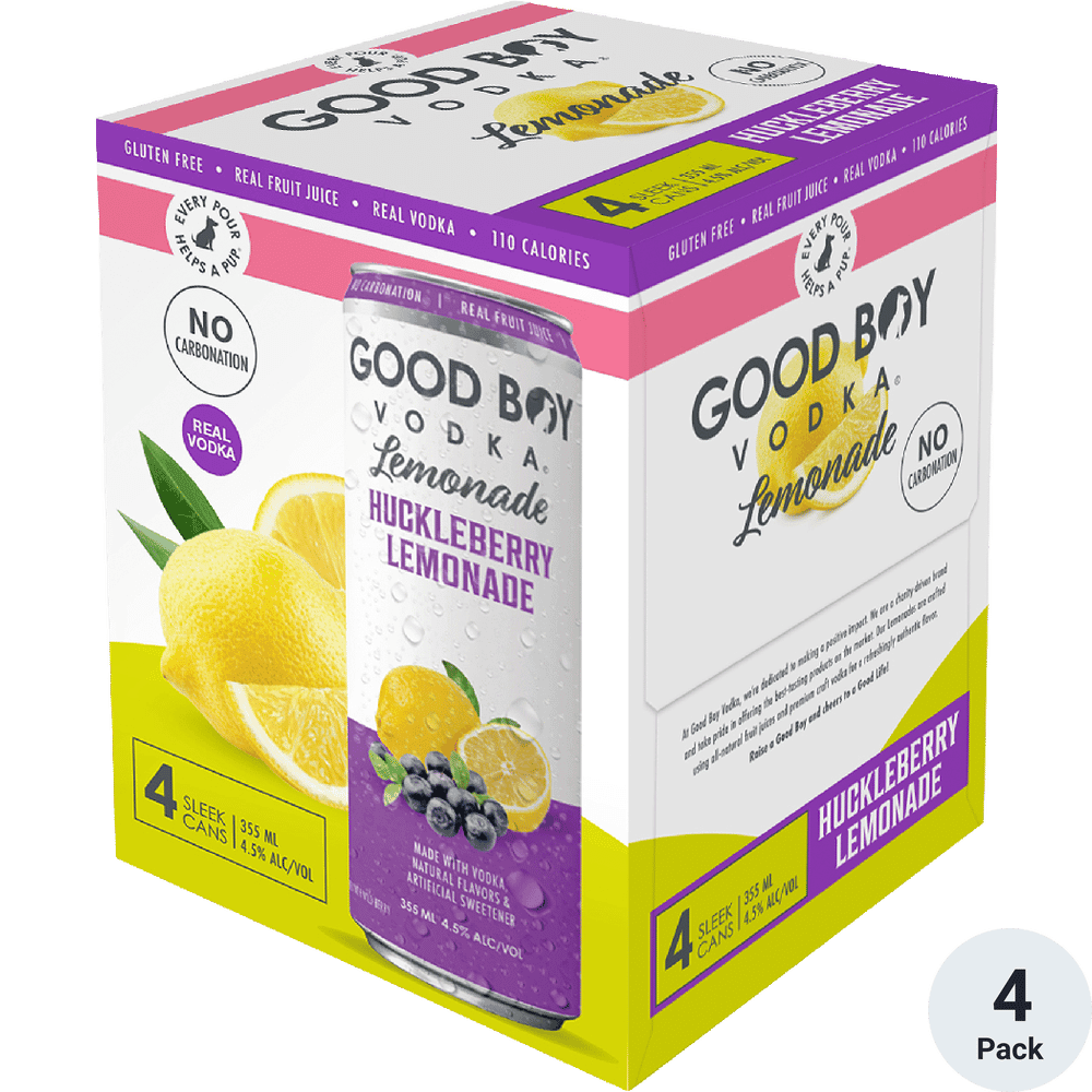 GOOD BOY HUCKLEBERRY LEMONADE CN 12OZ 4PK