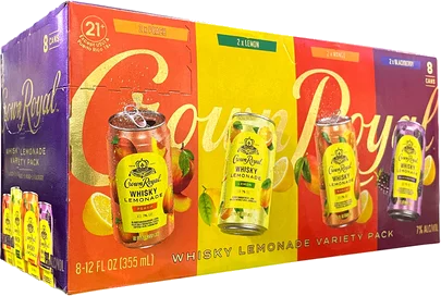 Crown Royal Whisky Lemonade Variety cn 355ml 8pk