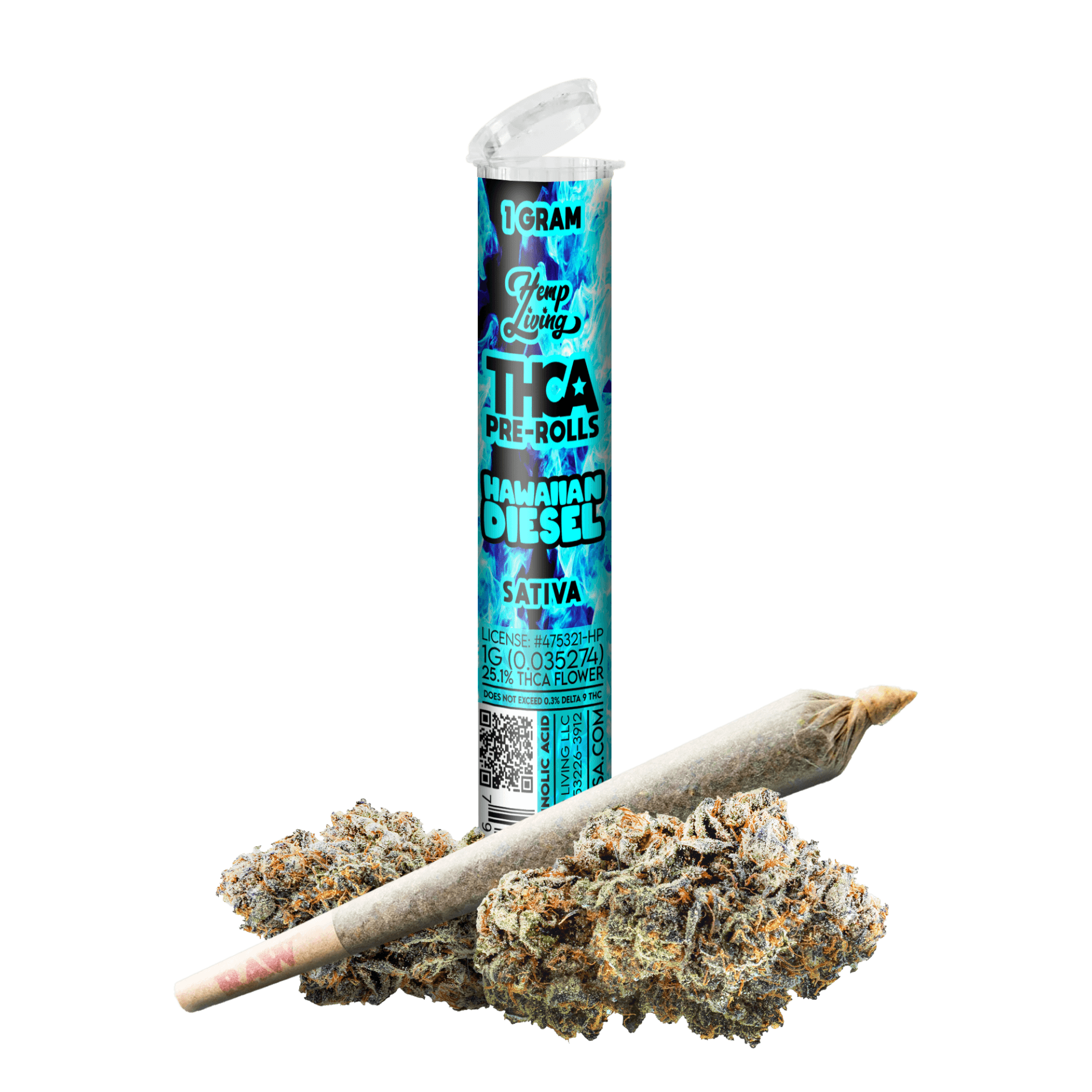 Hemp Living Hawaiian Diesel Pre-roll 1G