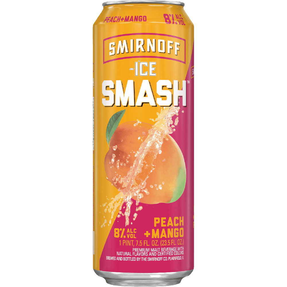 SMIRNOFF SMASH PEACH MANGO CN 23.5OZ