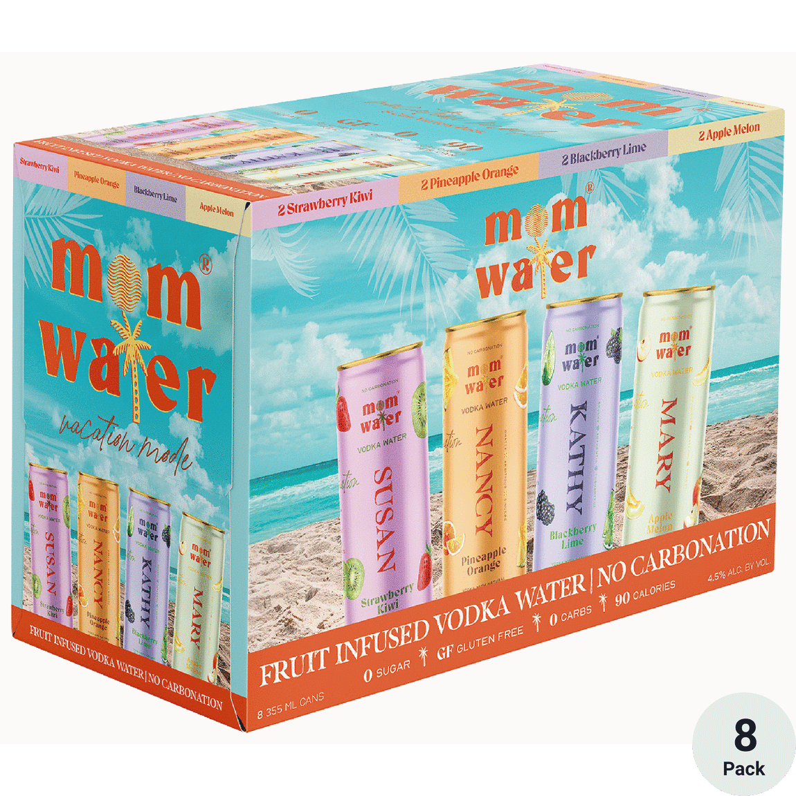 MOM WATER VACATION MODE VARIETY CN 12OZ 8PK